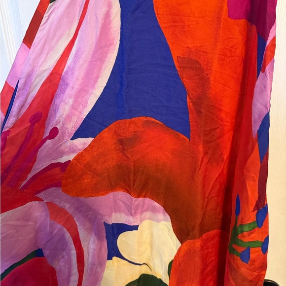 Anthropologie Red and Blue Floral Maxi Dress - Picture 4 of 7